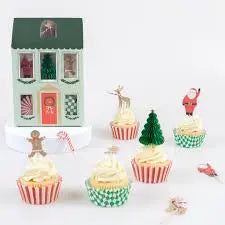 Festive house cupcake set - Christmas thepartyville
