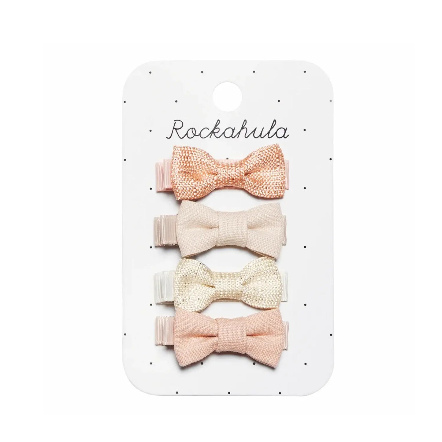 Flora Linen Mini Bow Clips Rockahula