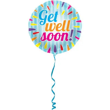 Foil Balloon Get Well Soon Multi Colors - 45cm qualatex