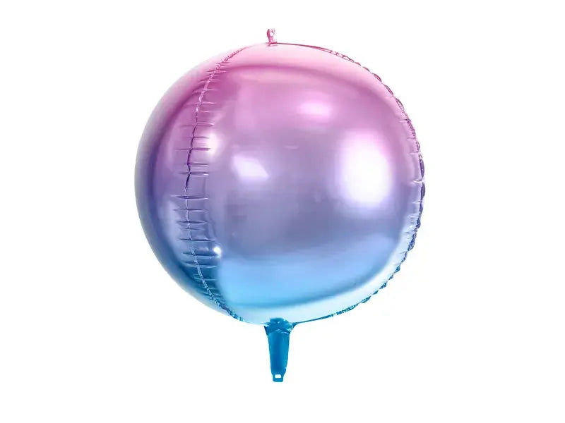 Foil Balloon Ombre Ball, violet and blue, 35cm Partydeco