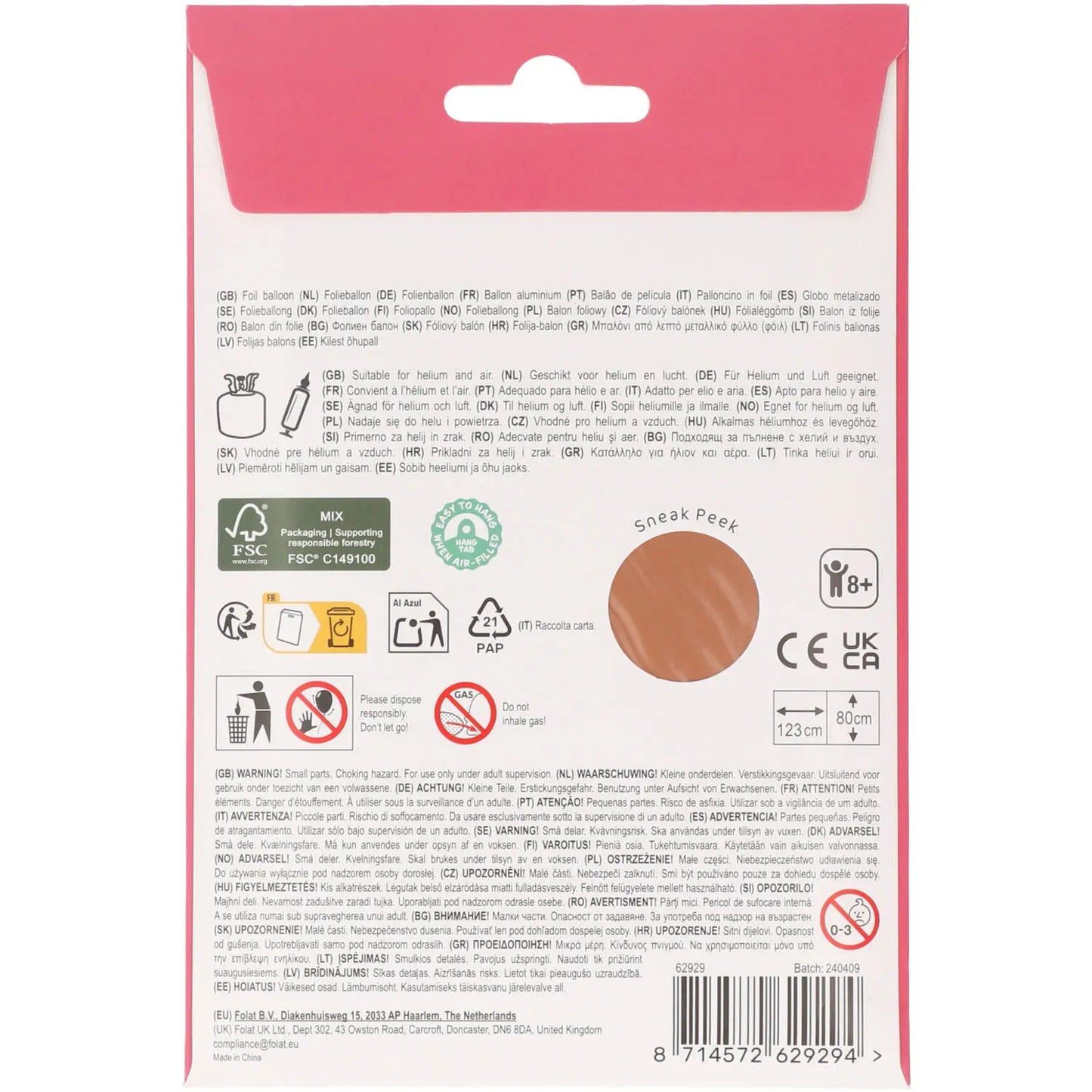 Foil Balloon - Shape - Horse - 124 x 85 cm Partydeco