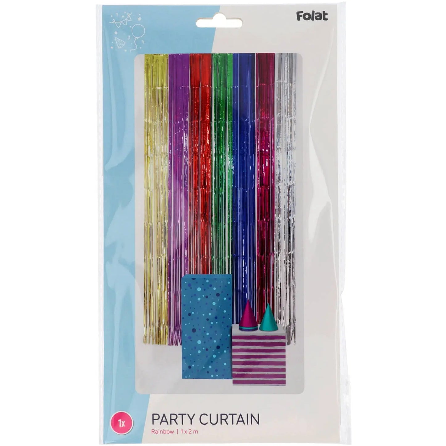Rainbow Foil Fringe Door Curtain