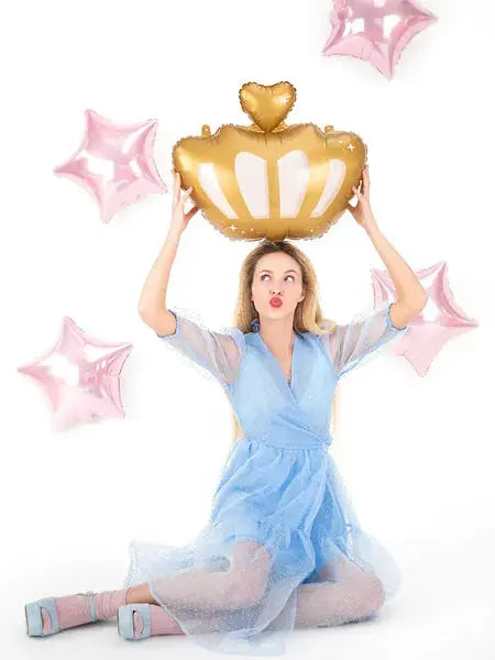 Foil balloon Crown, 52x42cm, mix Partydeco