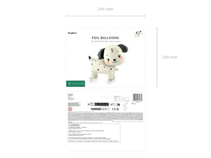 Foil balloon Dog on wheels, 70x59 cm, mix Partydeco