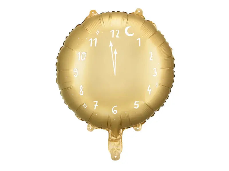 Foil balloon Gold Clock Partydeco