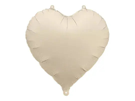 Foil balloon Heart, 45cm, light beige Partydeco