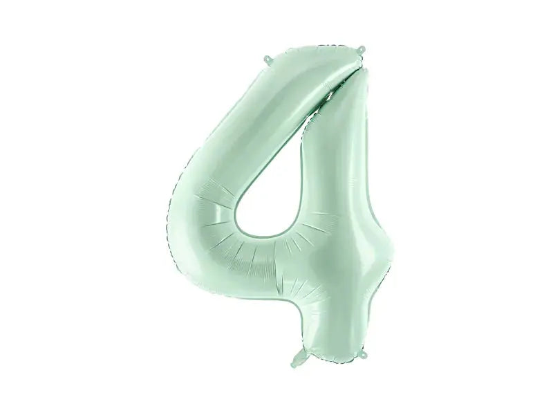 Foil balloon Number ''4'', 72cm, green Partydeco
