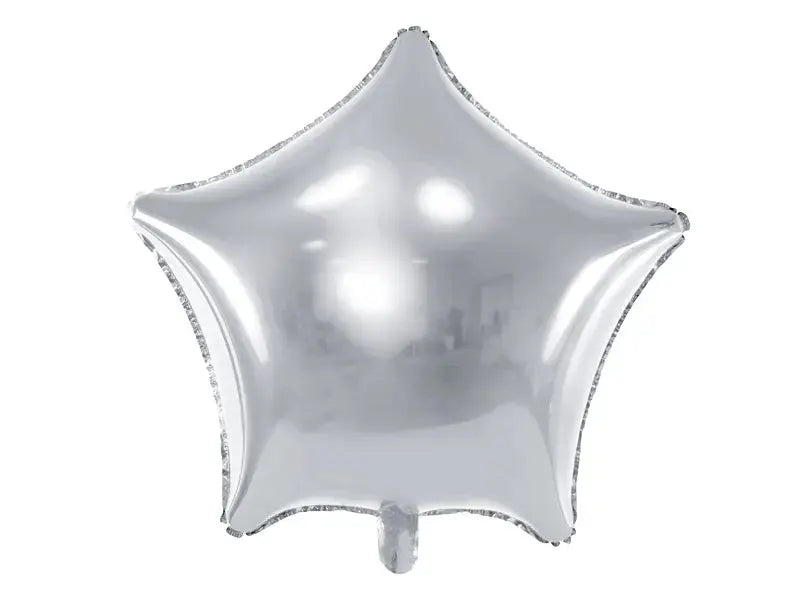 Foil balloon Star, 48cm, silver Partydeco