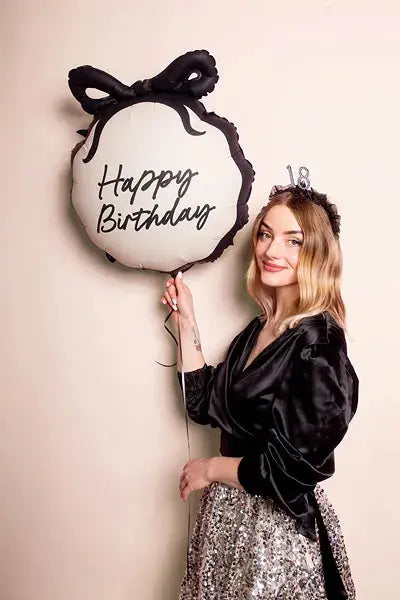 Foil balloon round Happy Birthday Partydeco