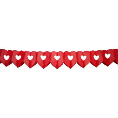 Garland Double Heart Red Folat