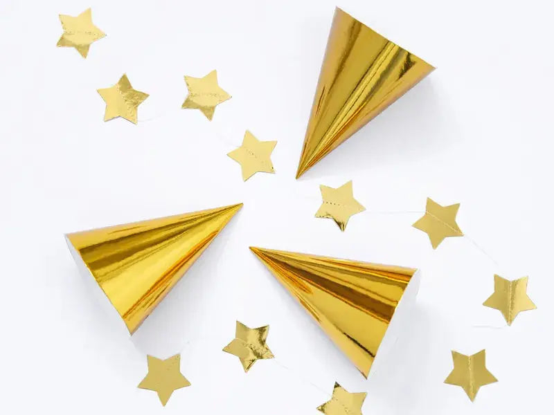 Garland Stars, gold, 3.6m Partydeco