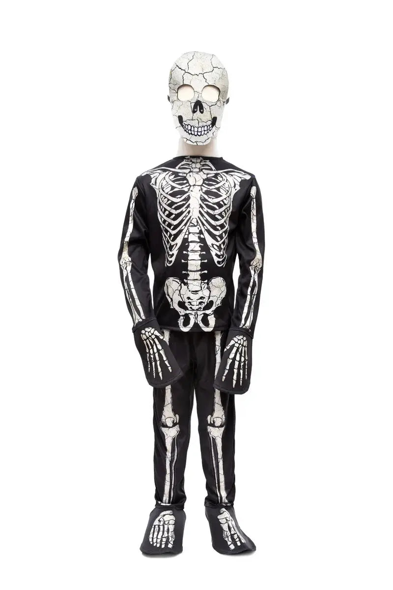 Glow in the Dark Skeleton Shirt, Pants & Mask Great Pretenders