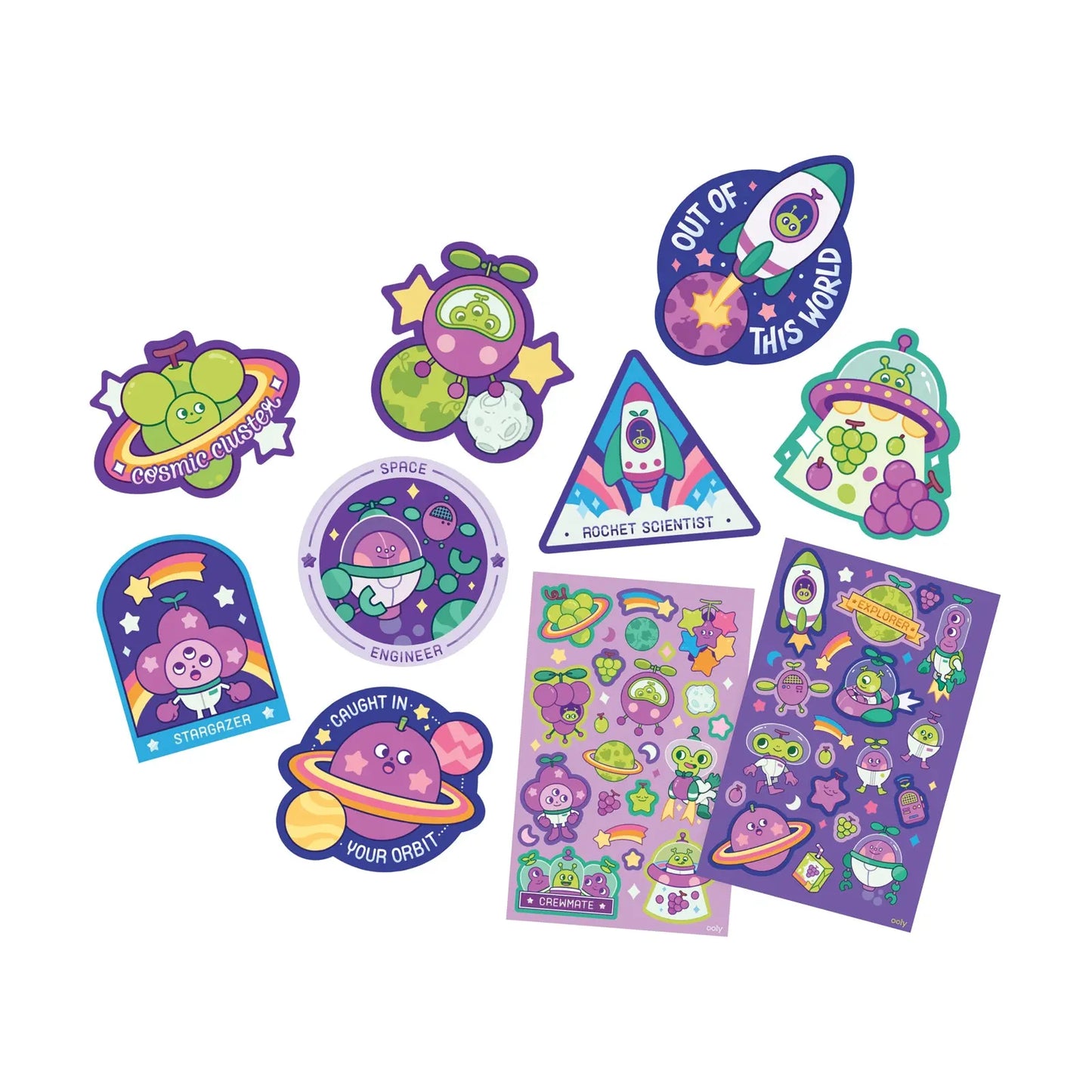 Grape Galaxy scented stickers OOLY