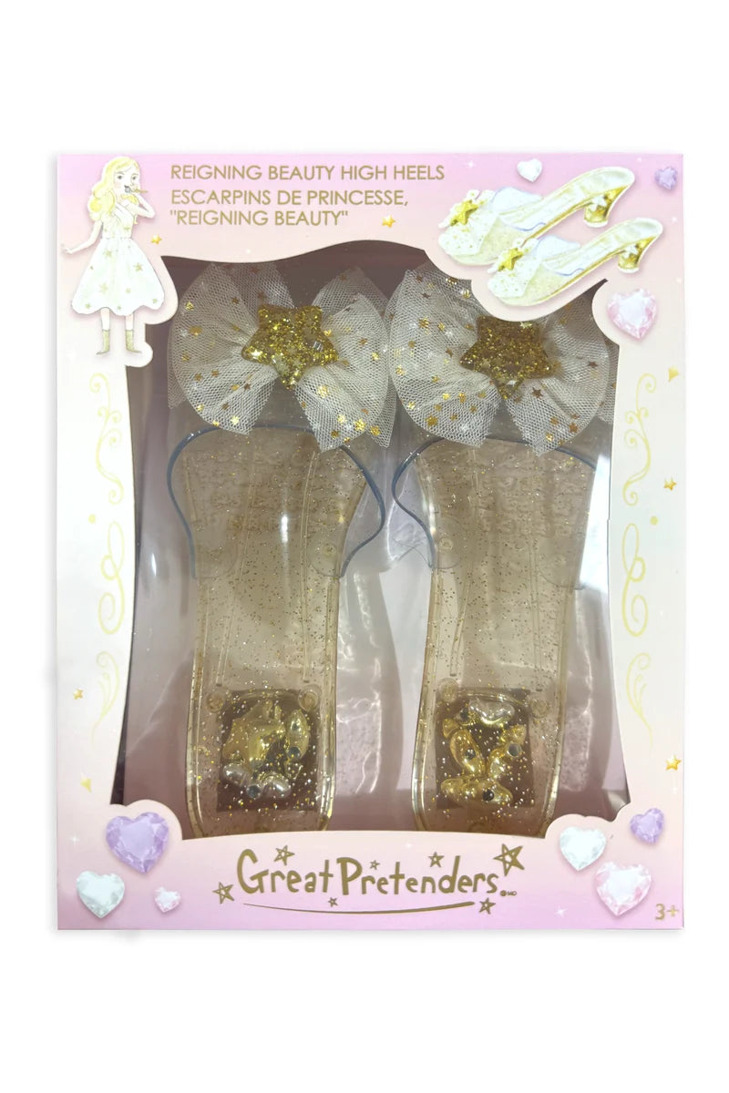 Reigning Beauty High Heels (1 pair), Gold, ONE SIZE 29-30