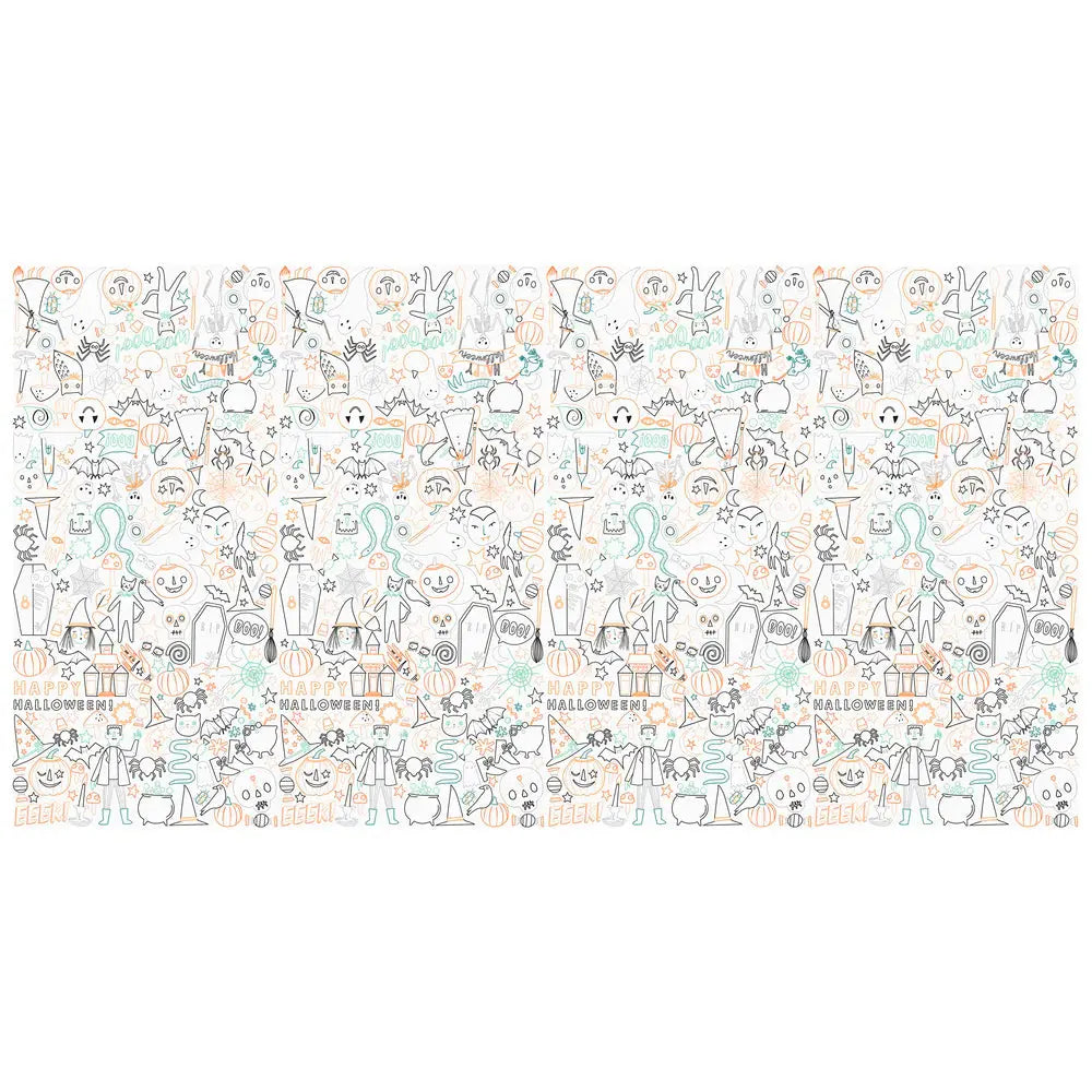 Halloween color in activity placemats Meri Meri