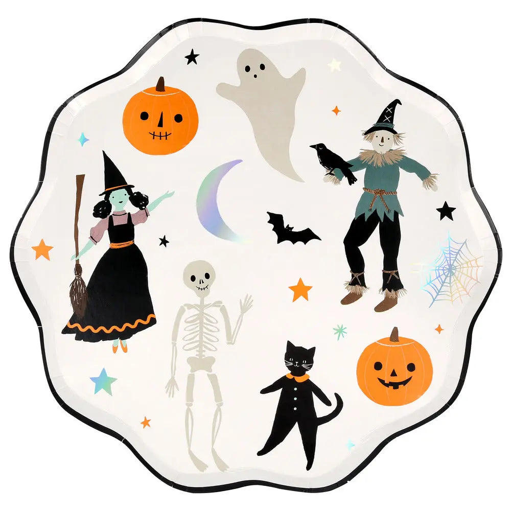 Halloween dinner plates x8 Meri Meri