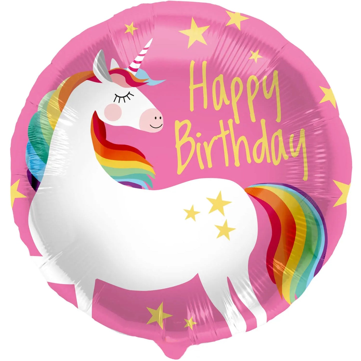 'Happy Birthday' Unicorn Pink Foil balloon Folat