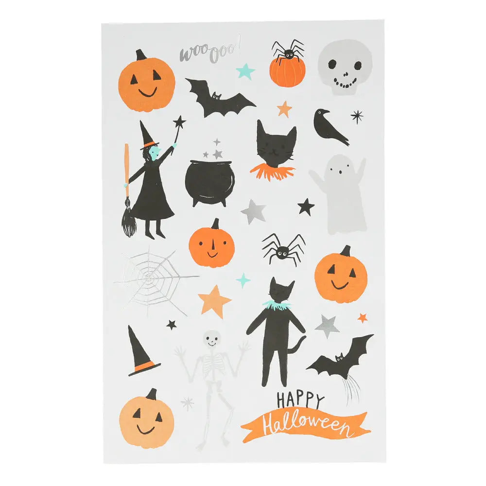 Happy Halloween tattoo sheet Meri Meri