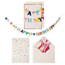Happy birthday garland card thepartyville