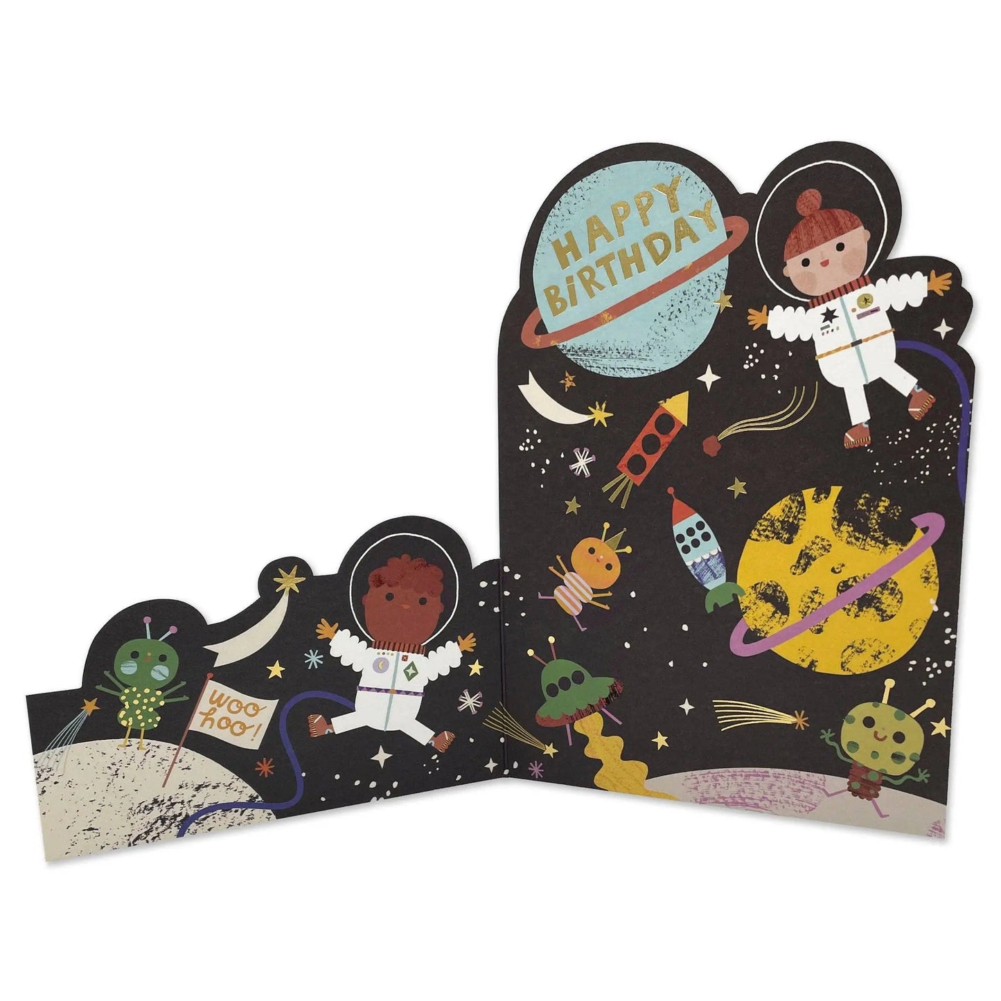 Have an out of this world day birthday card (FAN12) Raspberry Blossom