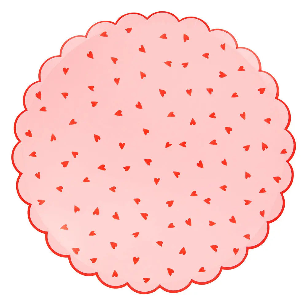 Heart pattern dinner plates - The Party Boutique, image size:1000x1000