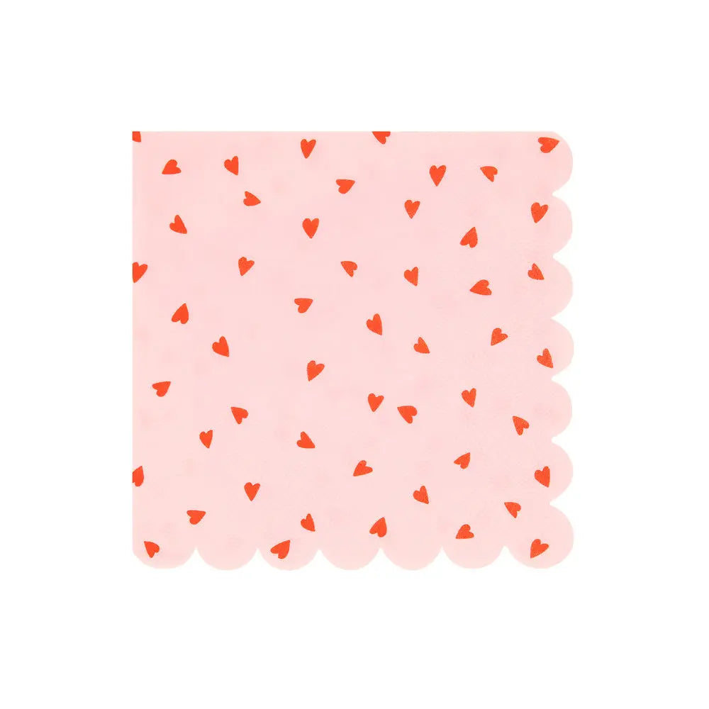 Heart pattern napkins L Meri Meri