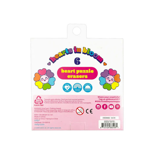Hearts In Bloom: Erasers (Set of 6) OOLY