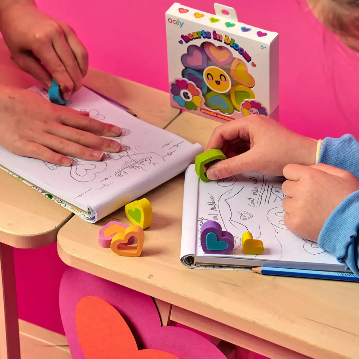 Hearts In Bloom: Erasers (Set of 6) OOLY