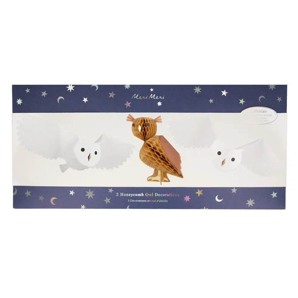 Honeycomb owls Meri Meri