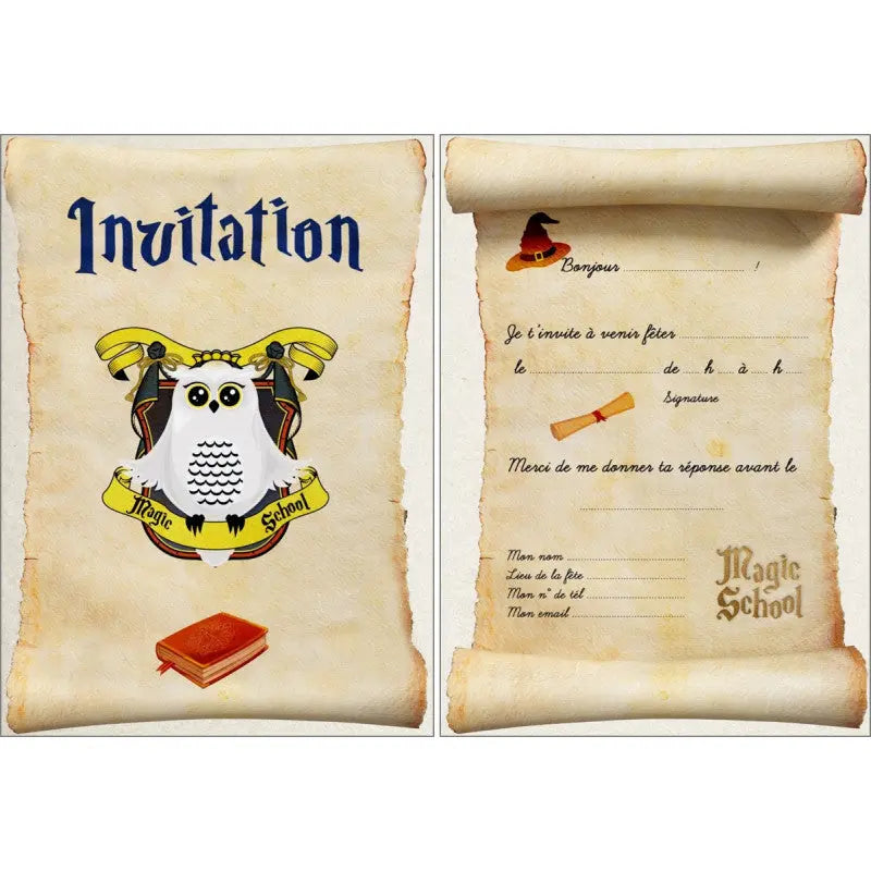 Invitations Magic School X8 Cotillons D Alsace