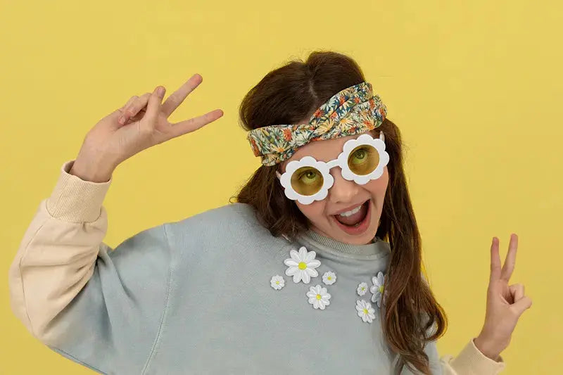 Iron on patches Daisy, mix, 2x2-4.5x4.5 cm Partydeco