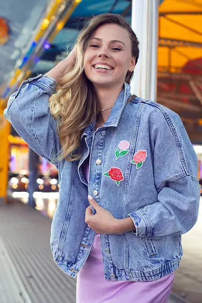 Iron on patches Flowers, mix, 4.5-6.5x4.5-7cm Partydeco