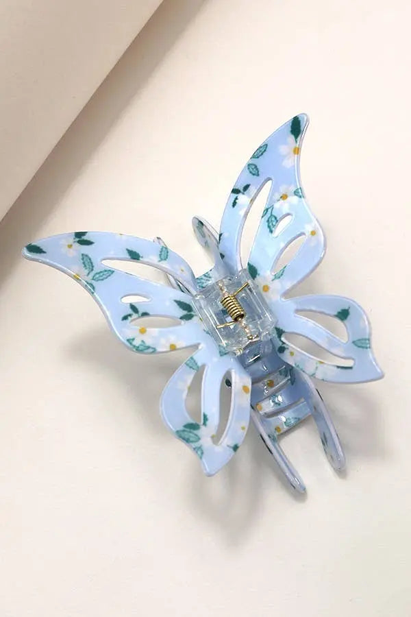 JUMBO CUT OUT BUTTERFLY HAIR CLAW CLIPS | 40H772: Blue JOSSLYN by Wall to Wall