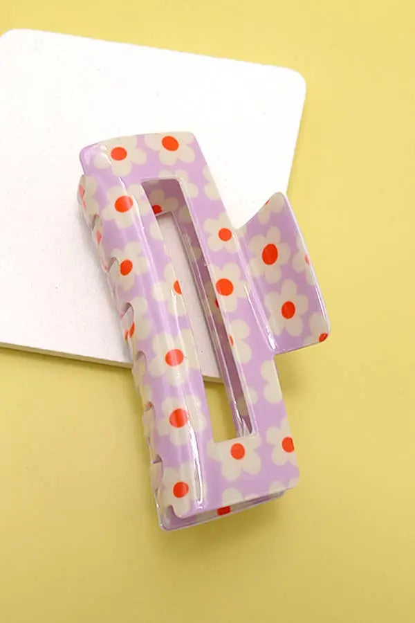 JUMBO PREMIUM DAISY HAIR CLAW CLIPS | 40H603: LAVENDER JOSSLYN by Wall to Wall
