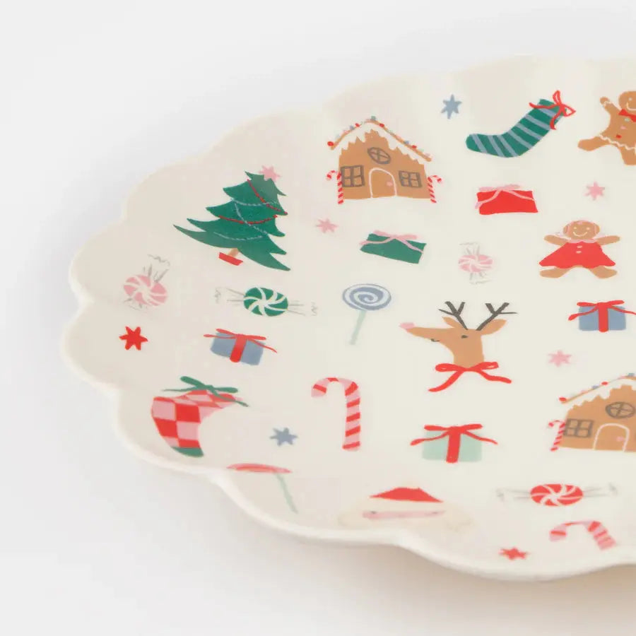 Jolly Christmas melamine plate L Meri Meri