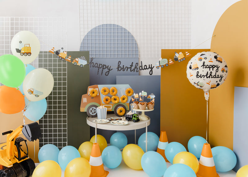 Cupcake toppers - Construction vehicles, 4-7 cm, mix: 1pkt/6pc. (KPM32)