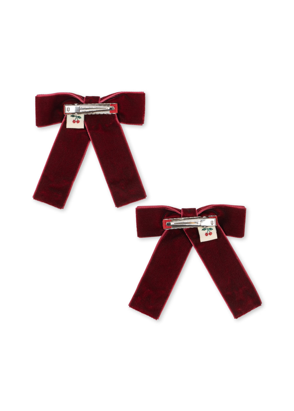 2 Pack Juliette Bow Hair Clip - Rio Red