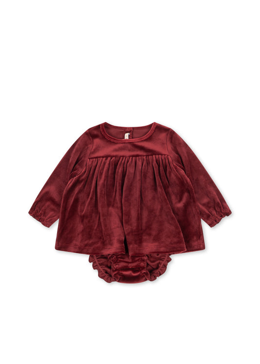 Jingle Romper Dress - Red Dahlia