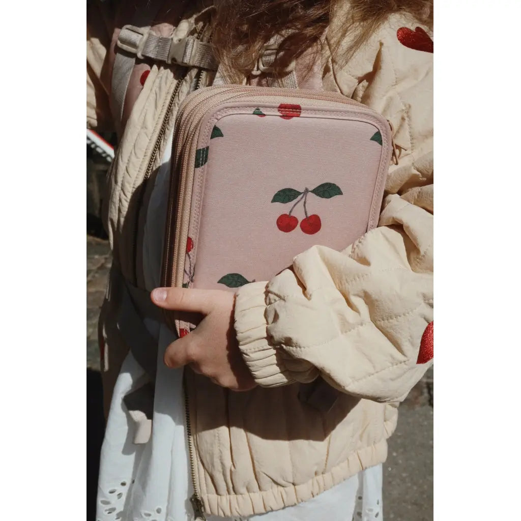 (KS100195) CLOVER MAXI PENCIL CASE - Ma Grande Cerise Konges Slojd