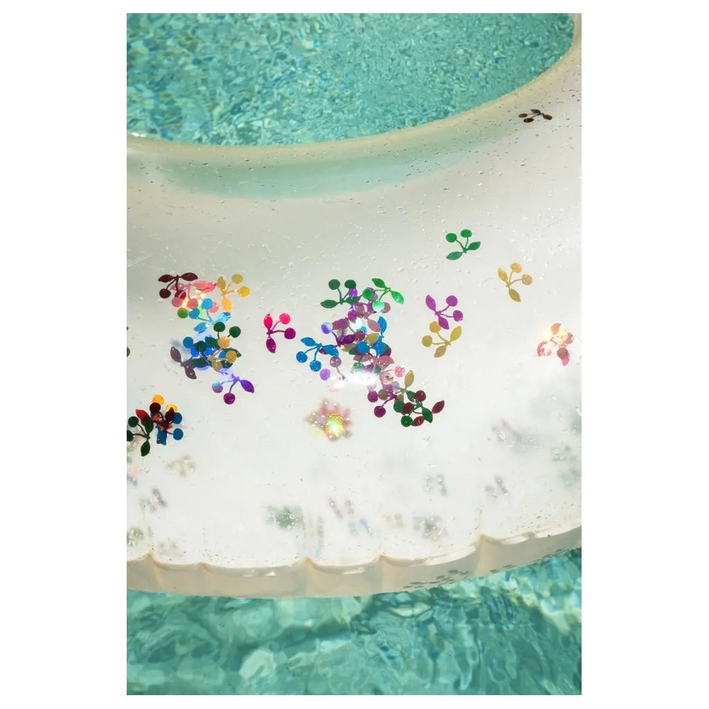 (KS100267) Grande Swim Ring Transparent - Multi Cherry Konges Slojd
