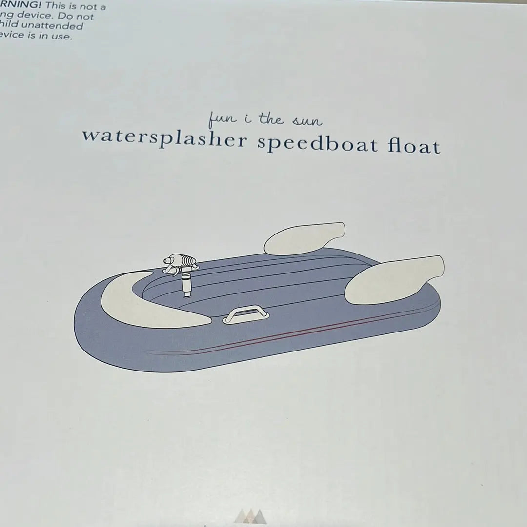 (KS100578) Watersplasher Speed Boat Float - Blue Konges Slojd