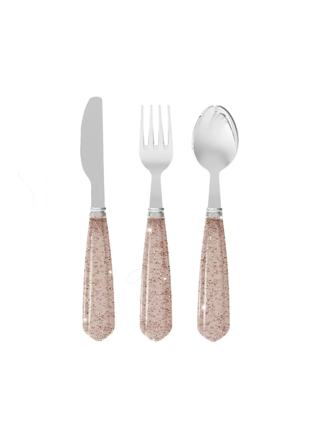 (KS101531) Glitter Cutlery - Sparkling blush Konges Slojd
