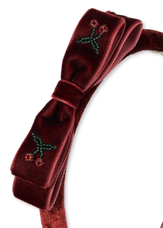 KS104541 Juliette Bow Hairbrace - Rio Red Konges Slojd