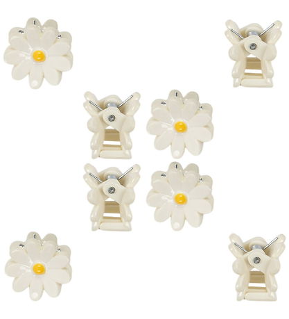 Konges Slojd 8 Pack Daisy Mini Hair Claw - Antique White