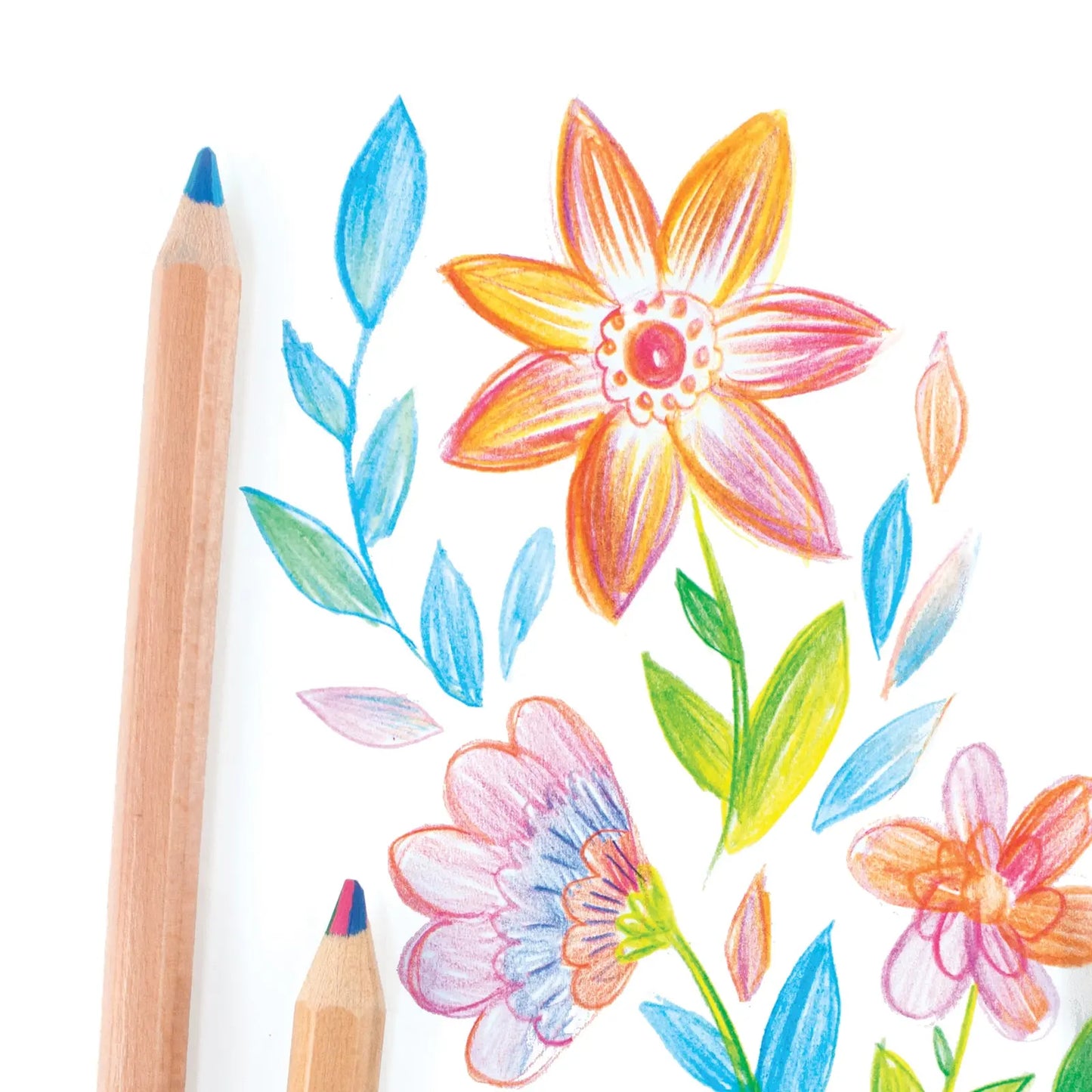 Kaleidoscope multi-colored chuncky pencils - set of 6 OOLY