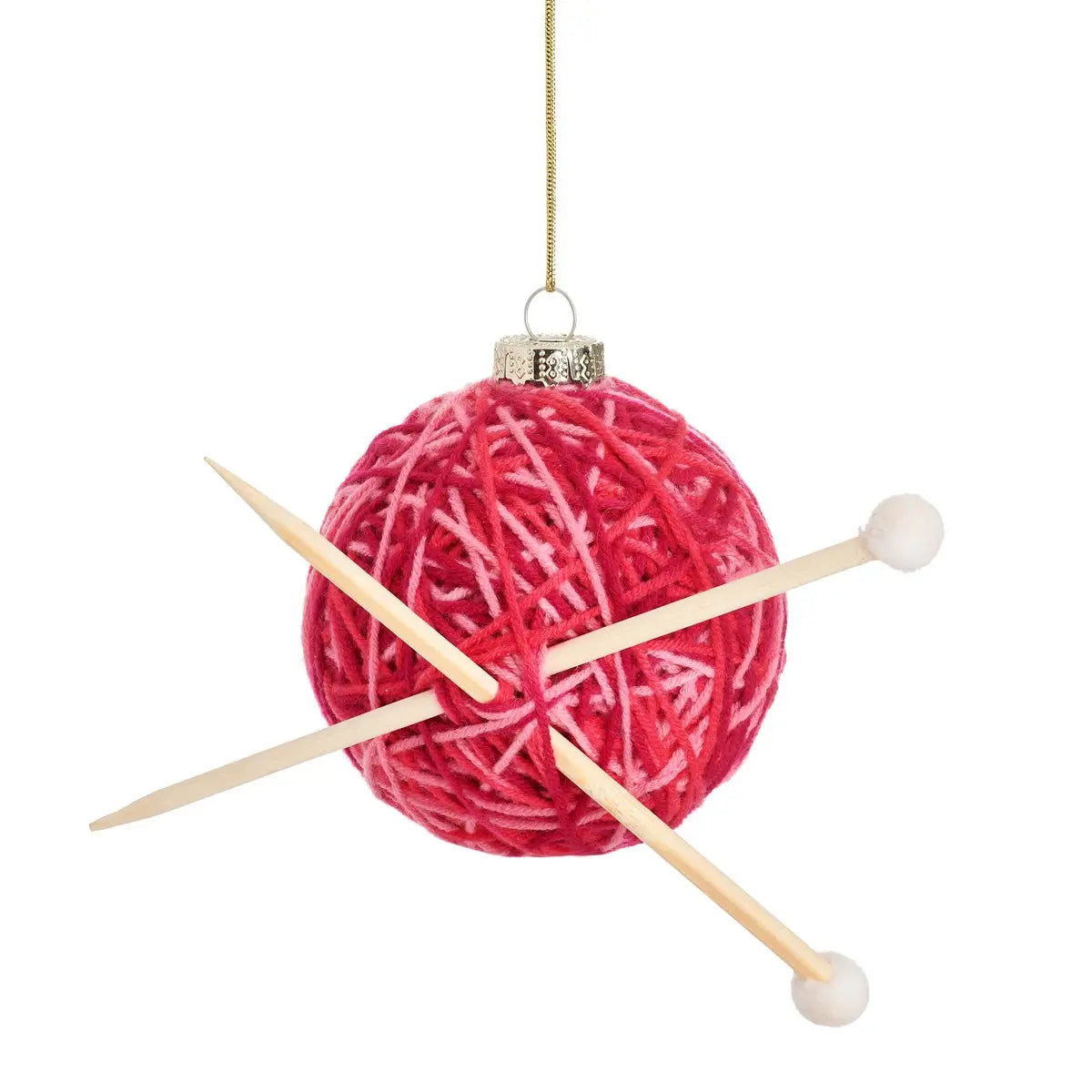 Knitting Ball Shaped Bauble SASS AND BELLE