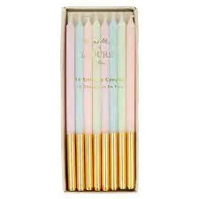 Laduree Paris Gold Dipped Candles (x 16) Meri Meri