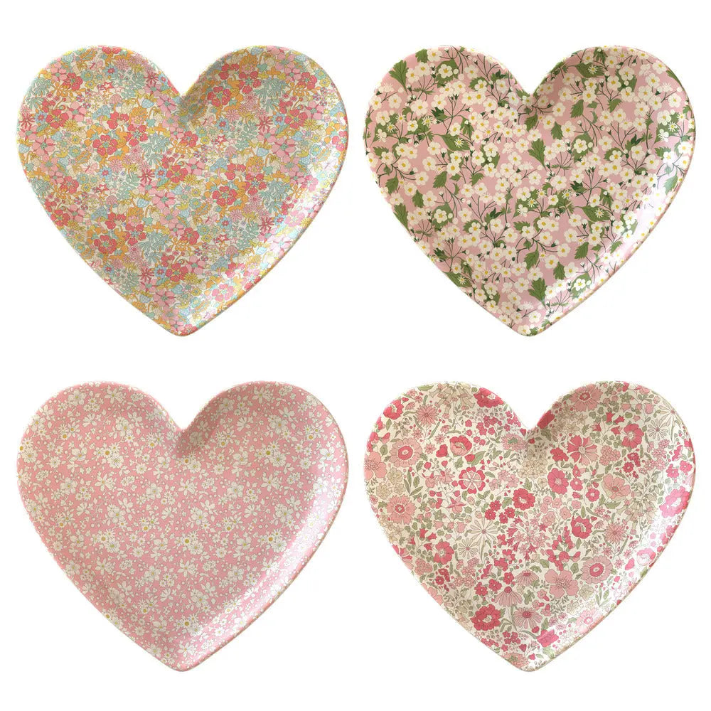 Liberty mix set reusable heart plates Meri Meri