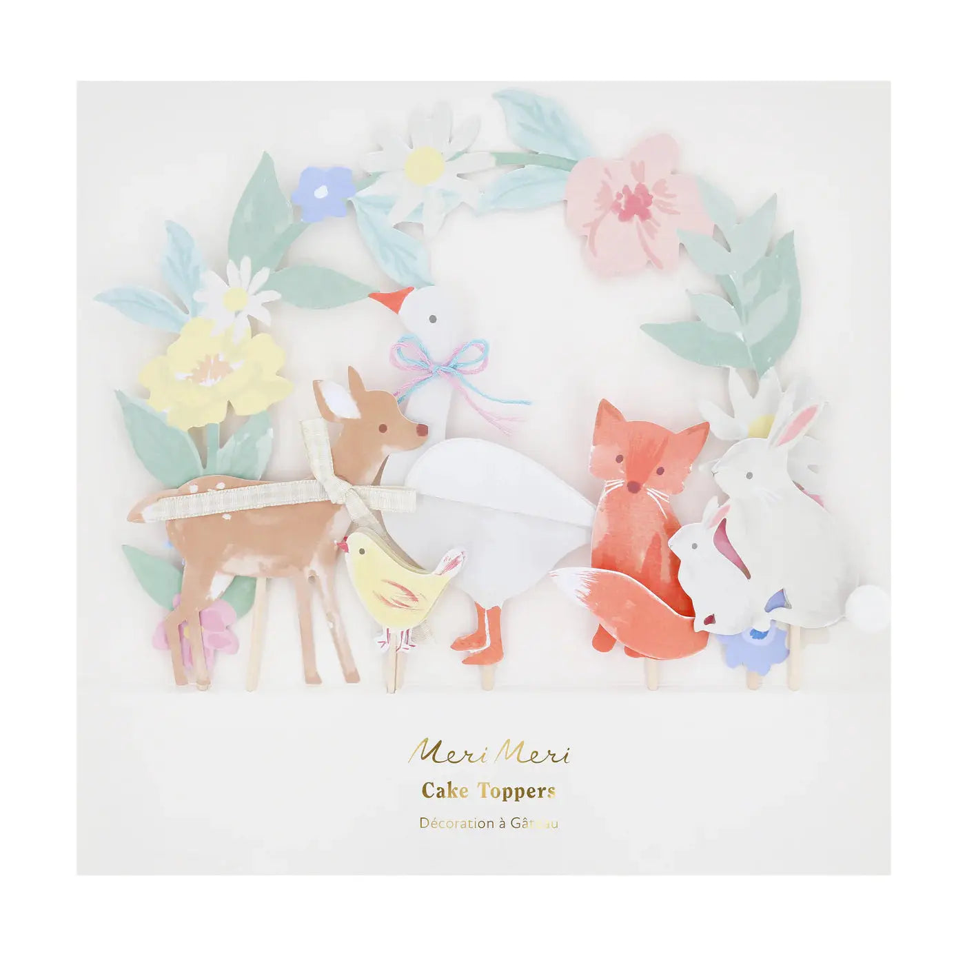 Little Animals Cake Toppers (x 8) Meri Meri