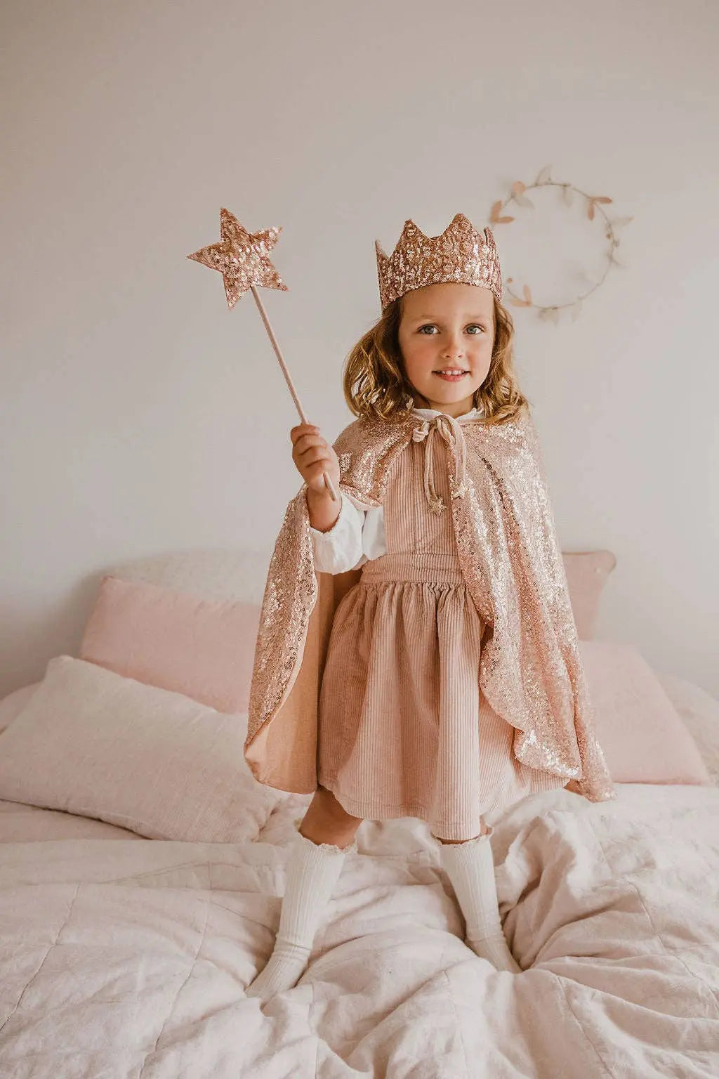 Luciole et Petit Pois - Cape - Pink sequins Luciole et Petit Pois